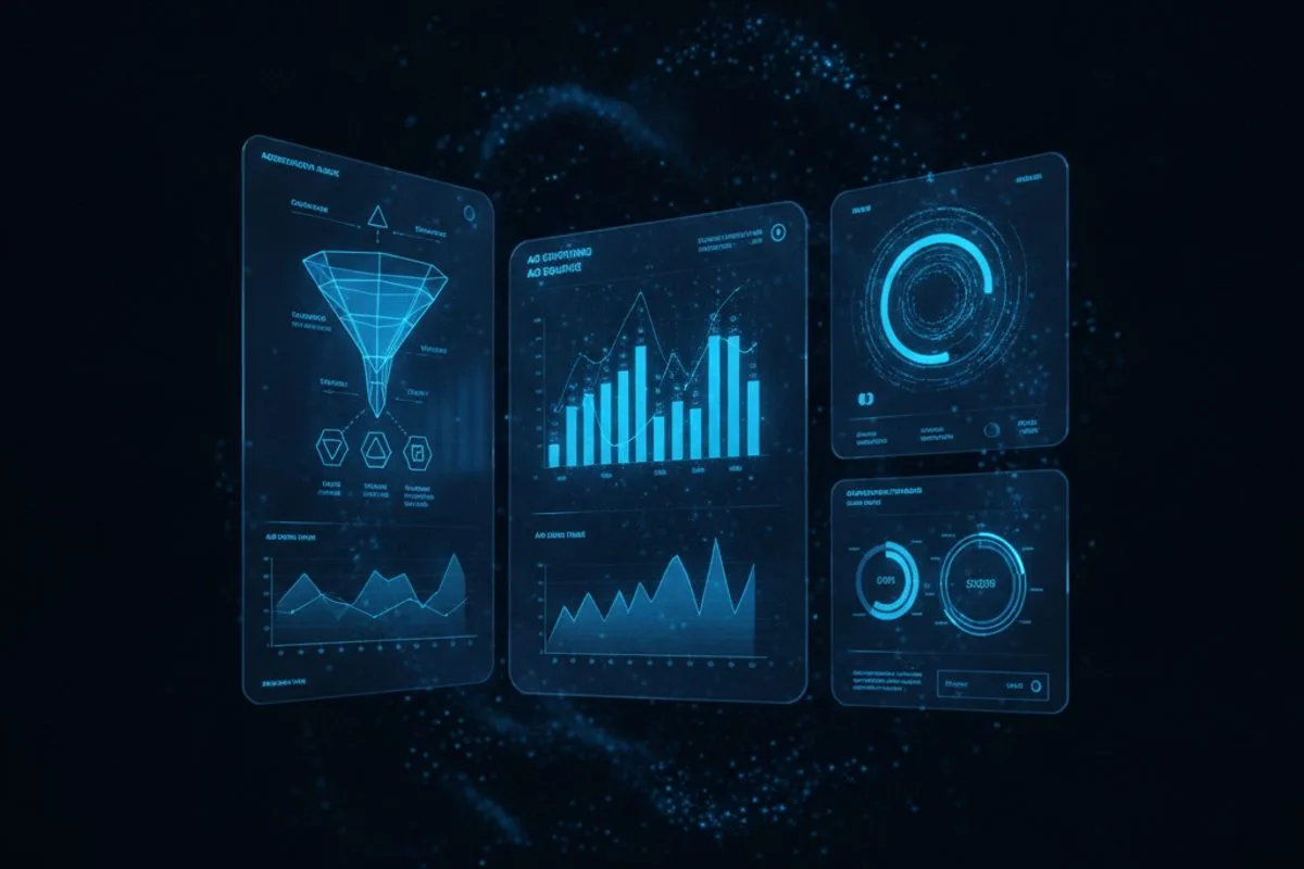 AI Ads HQ dashboard showing AI-native ad campaign performance